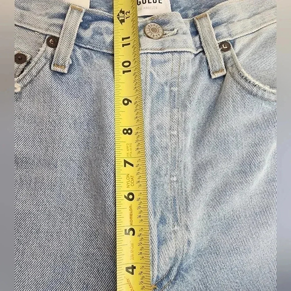 Agolde Riley High rise Straight Crop jean in Clear skies sz 29 NWT light wash - Picture 14 of 16